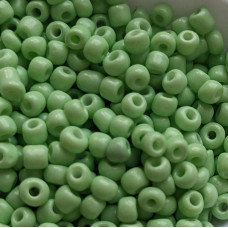 3mm svetlozelené korálky, Čína, 20 gramov