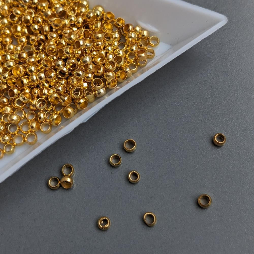 Zátka guľôčka 2,5 mm zlatá 1 gram