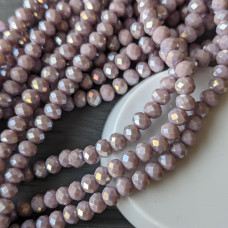 Crystal Rondel svetlo levanduľa AB 6 mm 80-85 ks.