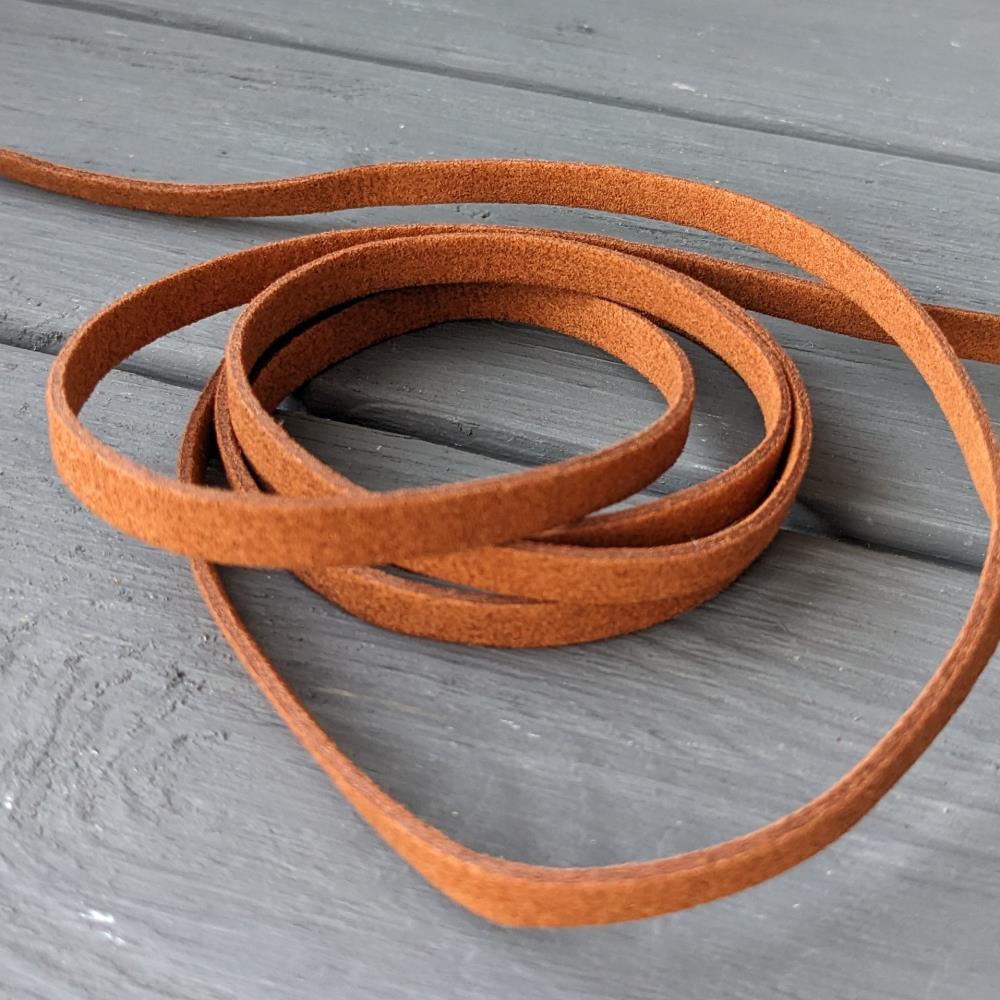 semišová čipka 120 cm 6 mm hnedá