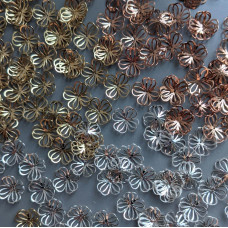 Filigránová slučka kvetu 15mm ružové zlato