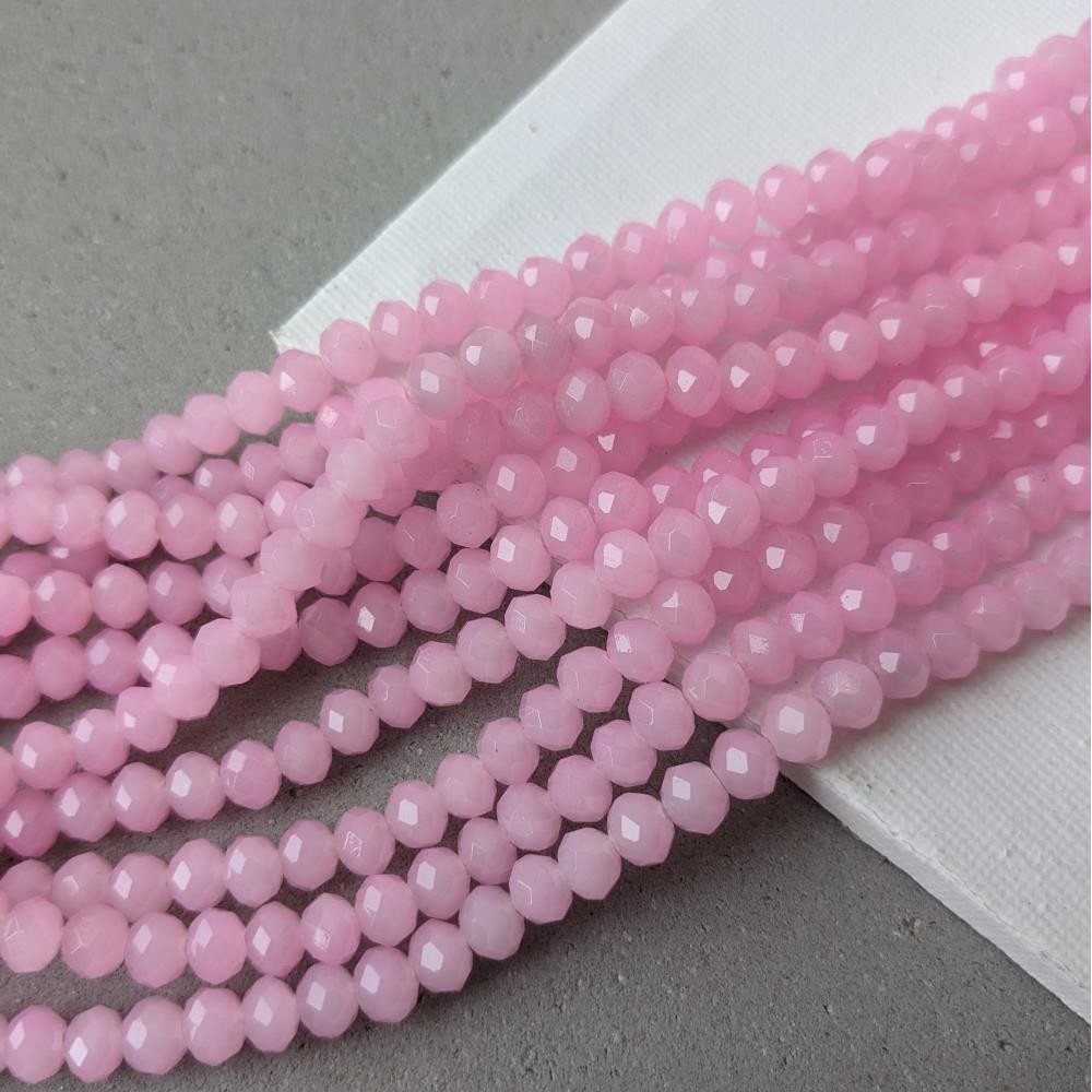 Rondel Crystal Pink Caramel 6mm 80 ks
