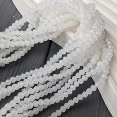 Rondel Crystal White Opal 4mm