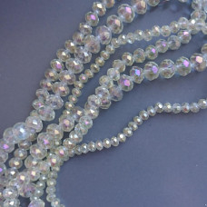 Crystal Rondel citrón transparentný AB 6 mm