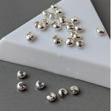 krimpovacia korálka 4*3 mm zo zliatiny striebra