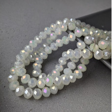 Crystal Rondel citrónový priesvitný AB 8 mm 65 ks