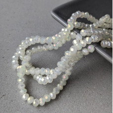 Crystal Rondel citrónový priesvitný AB 4 mm 105 ks