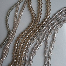 Crystal Rondel dymový topás 4 mm.