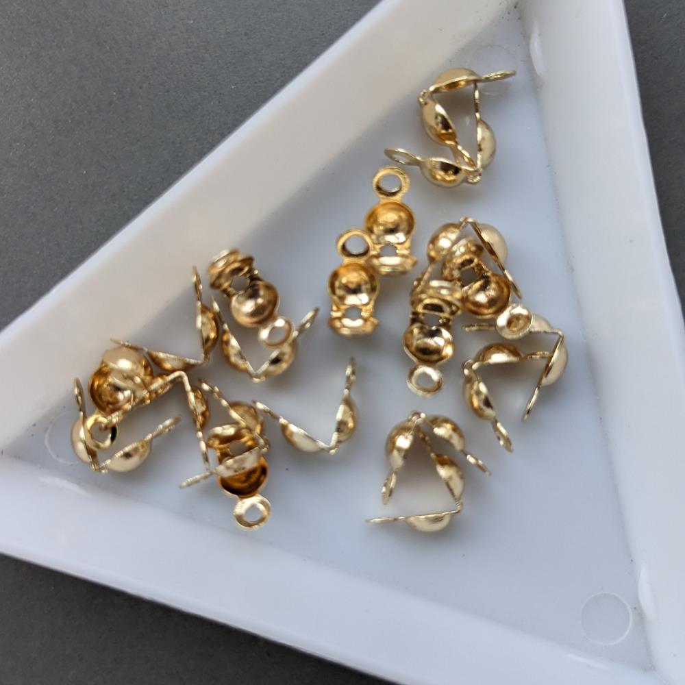 Luxusné zliatinové kopačky, zlatá farba, 4*8 mm