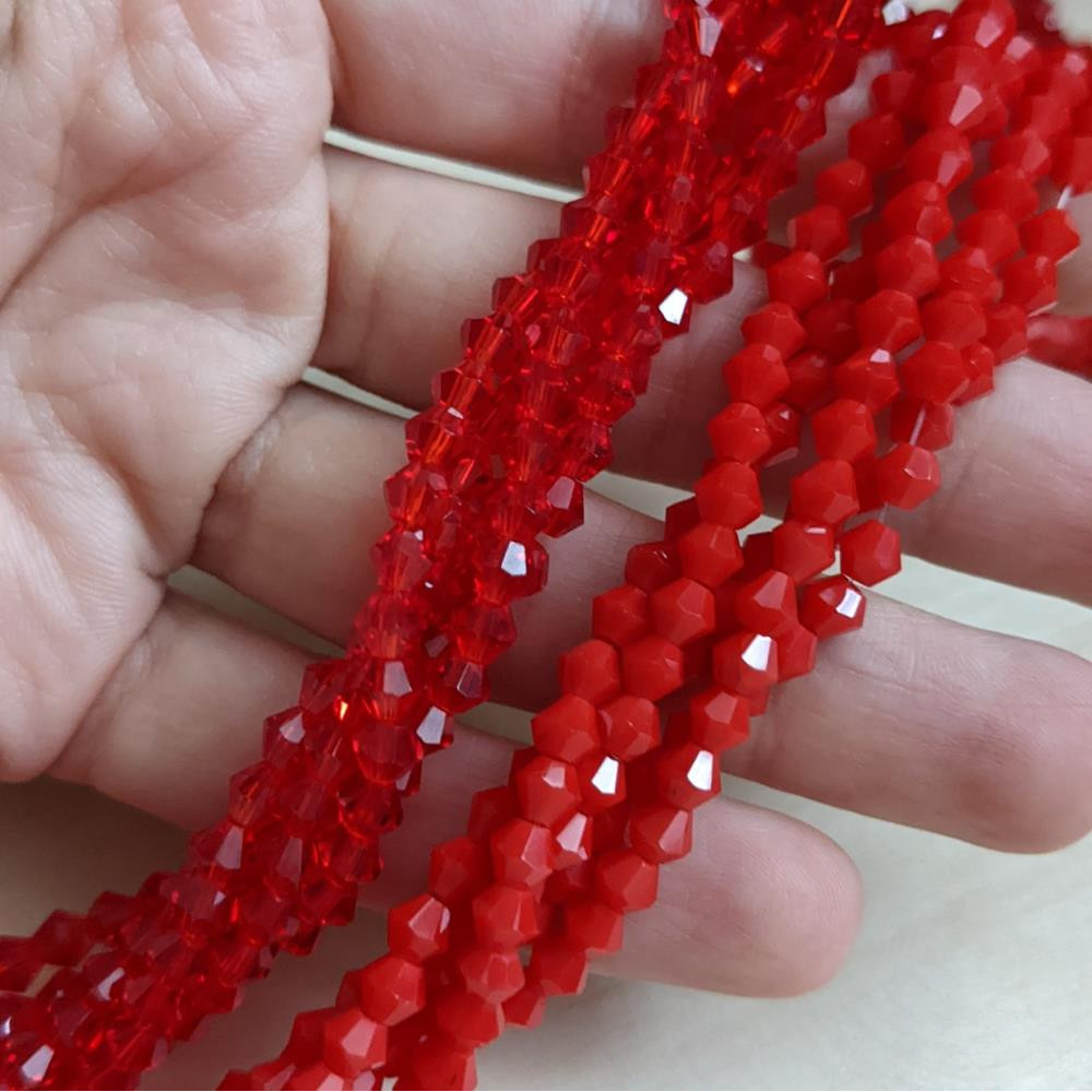 dvojkužeľové červené svetlo priehľadné 4 mm