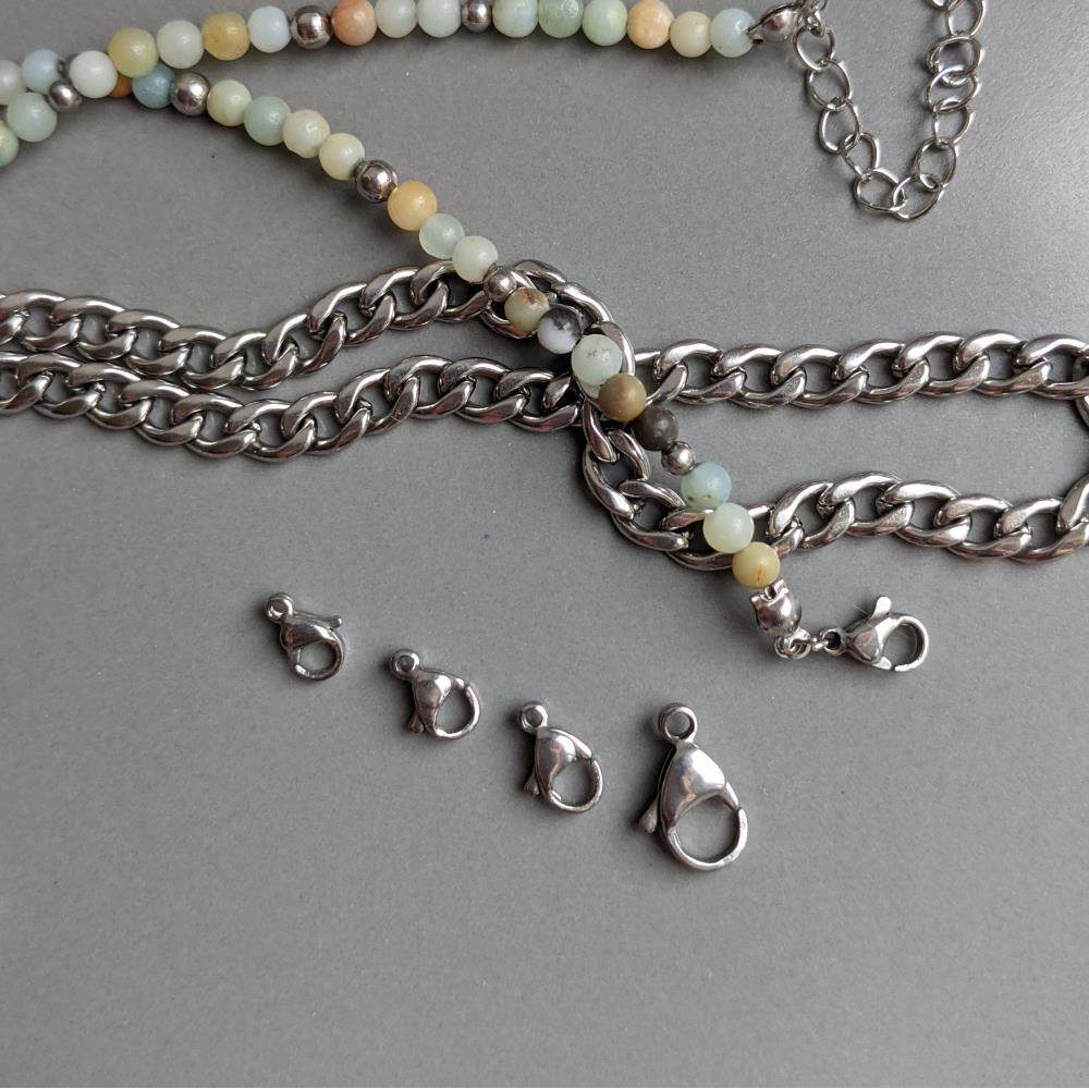 10 mm karabína z nehrdzavejúcej ocele