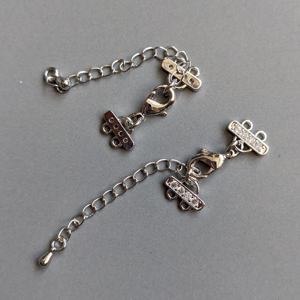 12 mm dvojzávitová spona s kubickým zirkónom, luxusná legovaná oceľ