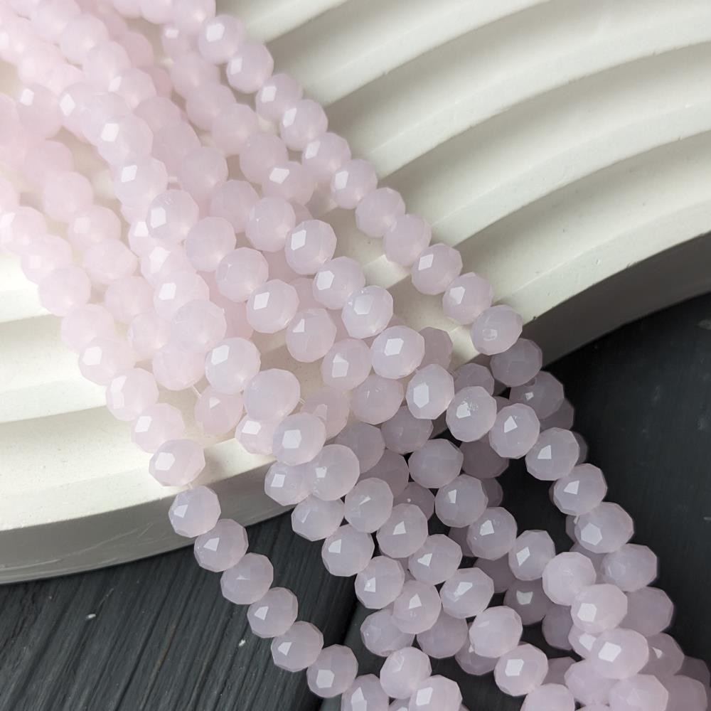 Rondel Crystal ružový matný 6mm