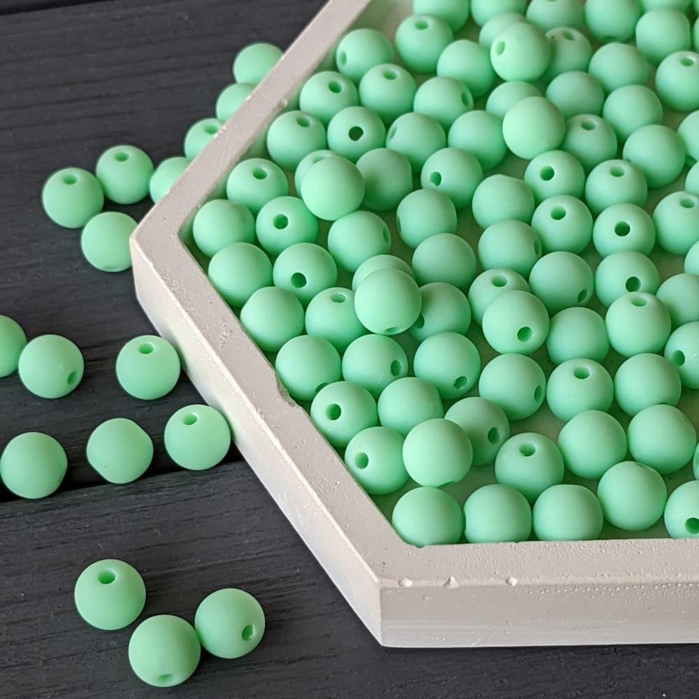 8 mm matnй marshmallow korбlky, mдtovй akrylovй, 500 gramov