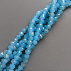 Crystal Rondel modrý priesvitný AB 6 mm