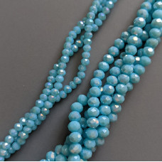 Krištáľový rondel modrý matný AB 4 mm