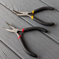 Kliešte so zahnutými čeľusťami a protišmykovou rukoväťou, 13 cm