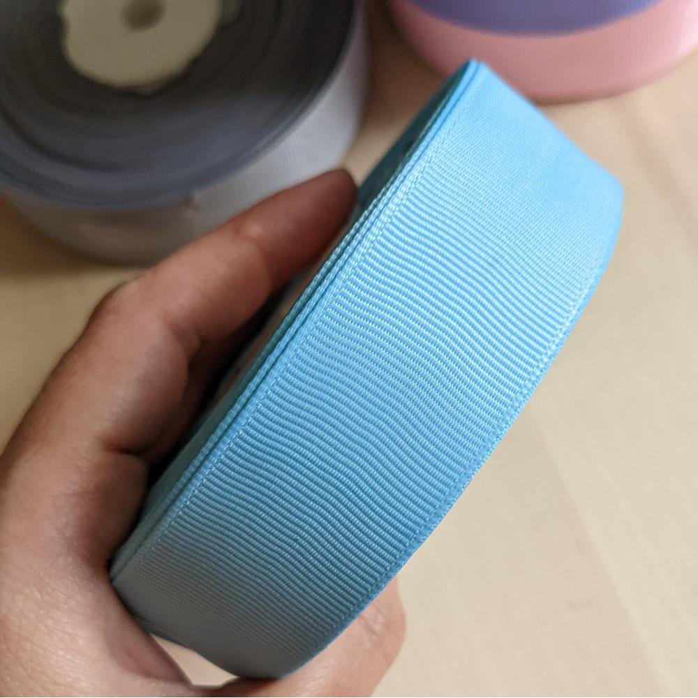 2,5 cm modrá rypsová stuha