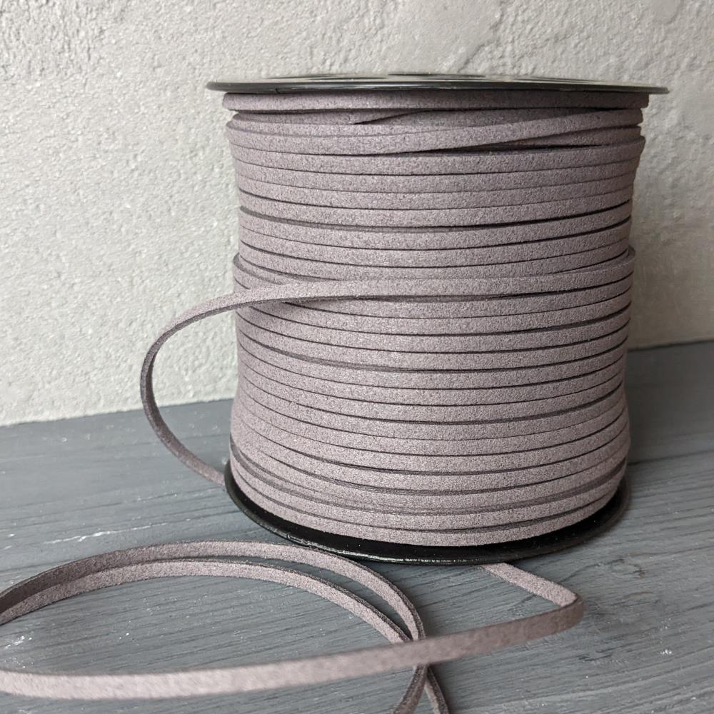 3mm semišová čipka, tmavošedá