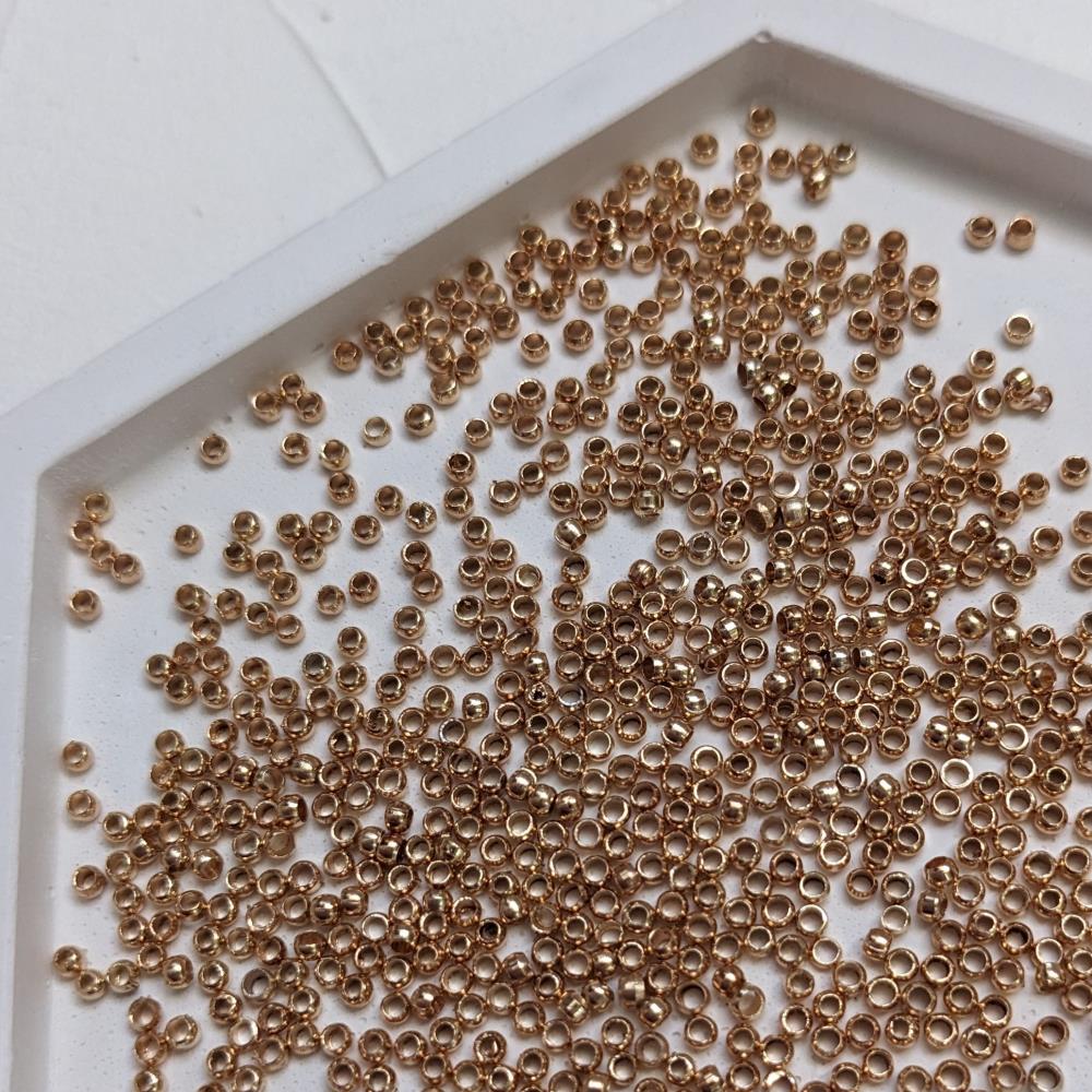 Zátka guľôčka 2 mm zlatá 1 gram