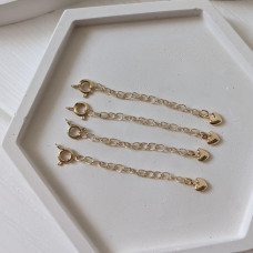6mm zámok + predĺženie + prívesok (srdce) luxusná zlatá zliatina