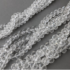 Crystal Rondel transparent 6 mm 85 ks