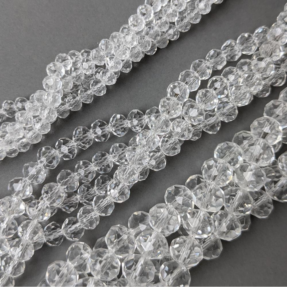 Kryštál Rondel, priehľadný, 8 mm