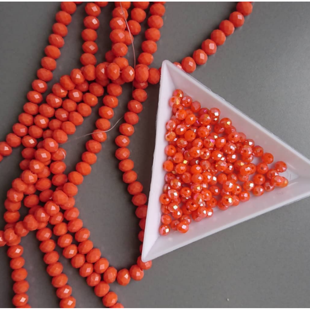 Rondel Crystal Carrot Matte AB 4