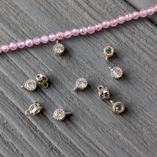Prívesok zirkón 4 mm, ródium