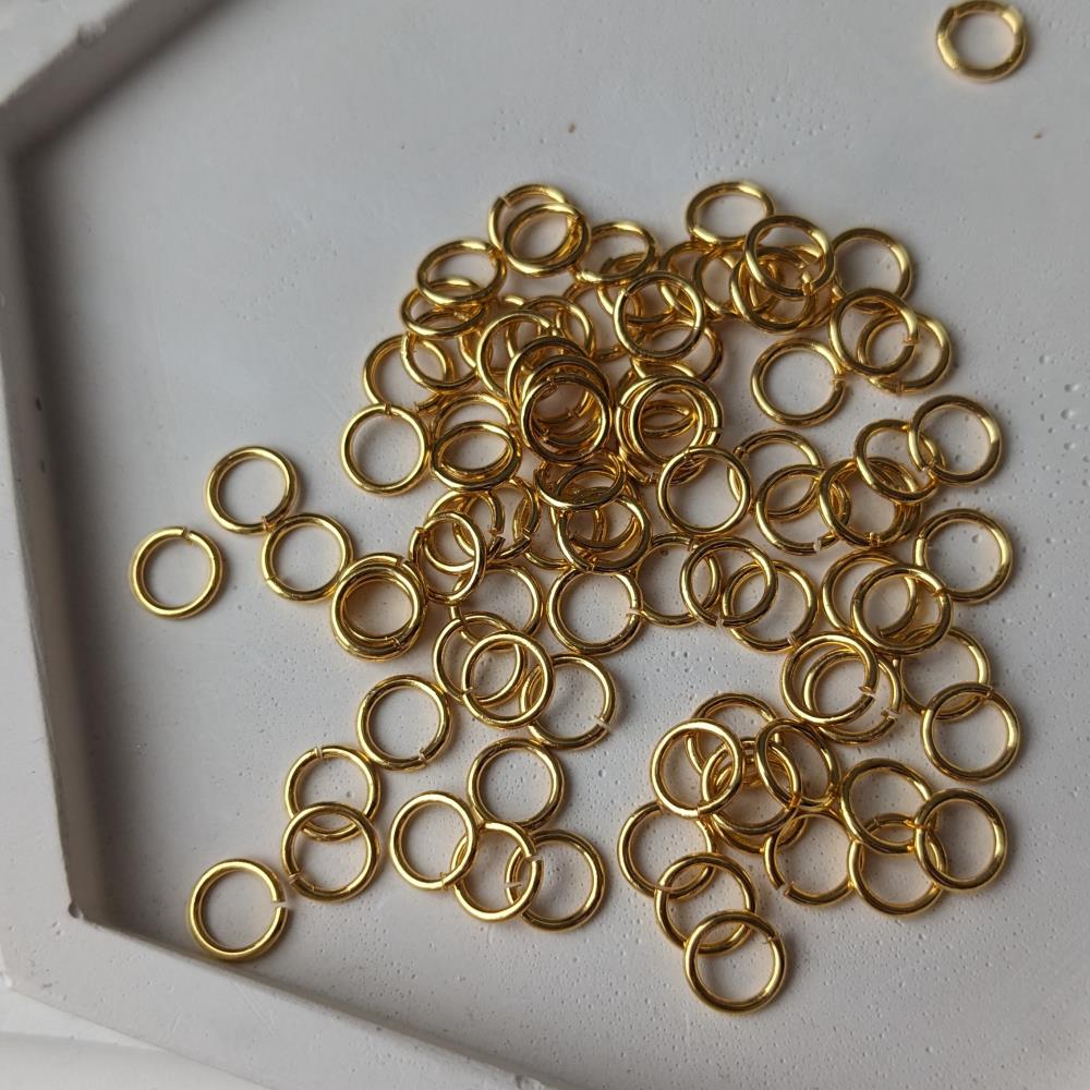 Spojovací krúžok zo zliatiny Lux, 6 mm, citrónovo zlatá