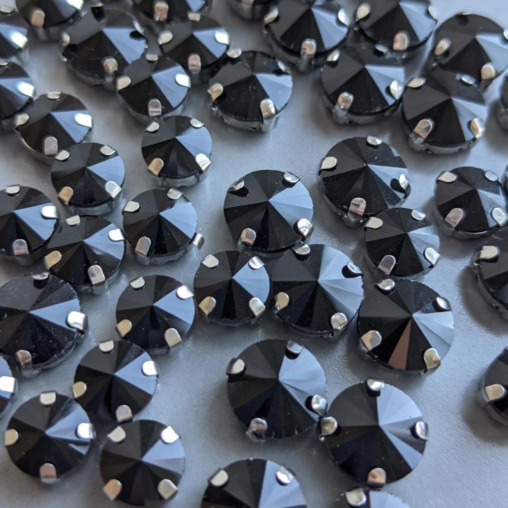 8 mm čierny kamienok Rivoli