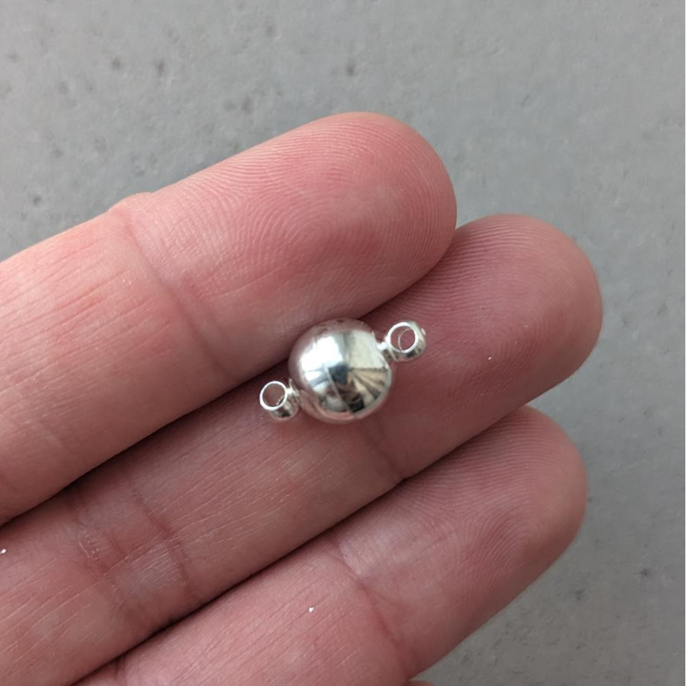 Magnetický guľový zámok, 8 mm, strieborná farba