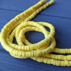 Disky z polymérovej hmoty 6 mm žlté 36 cm 300 ks