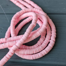 Disky z polymérovej hmoty 6 mm ružové 36 cm 300 ks