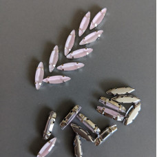 Ihlové kamienky 4*15 opálovo svetloružové