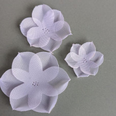 Šifónový kvet marshmallow orgován 4 cm