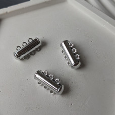 Magnetický zámok 6*20, 3 závity, oceľová farba.