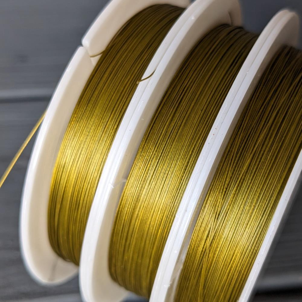 Šnúrka na šperky z citrónového zlata 0,38 mm 25 m
