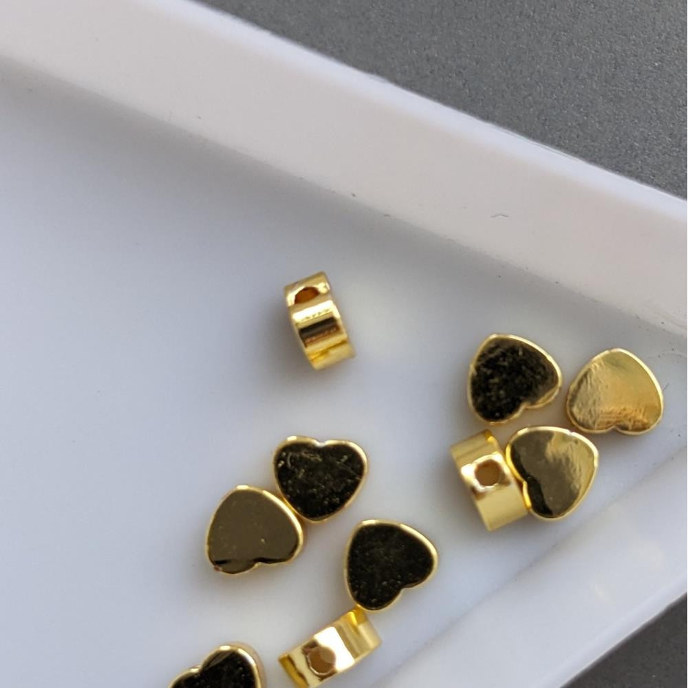 Korálik srdiečko 4,4*5 mm, luxusná zliatina, citrónovo zlato