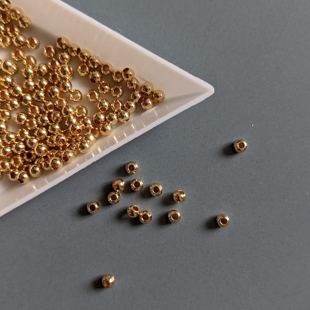 loptička luxusná zliatina 3 mm zlato