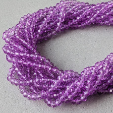 Crystal Rondel svetlá fialová 6 mm priehľadná