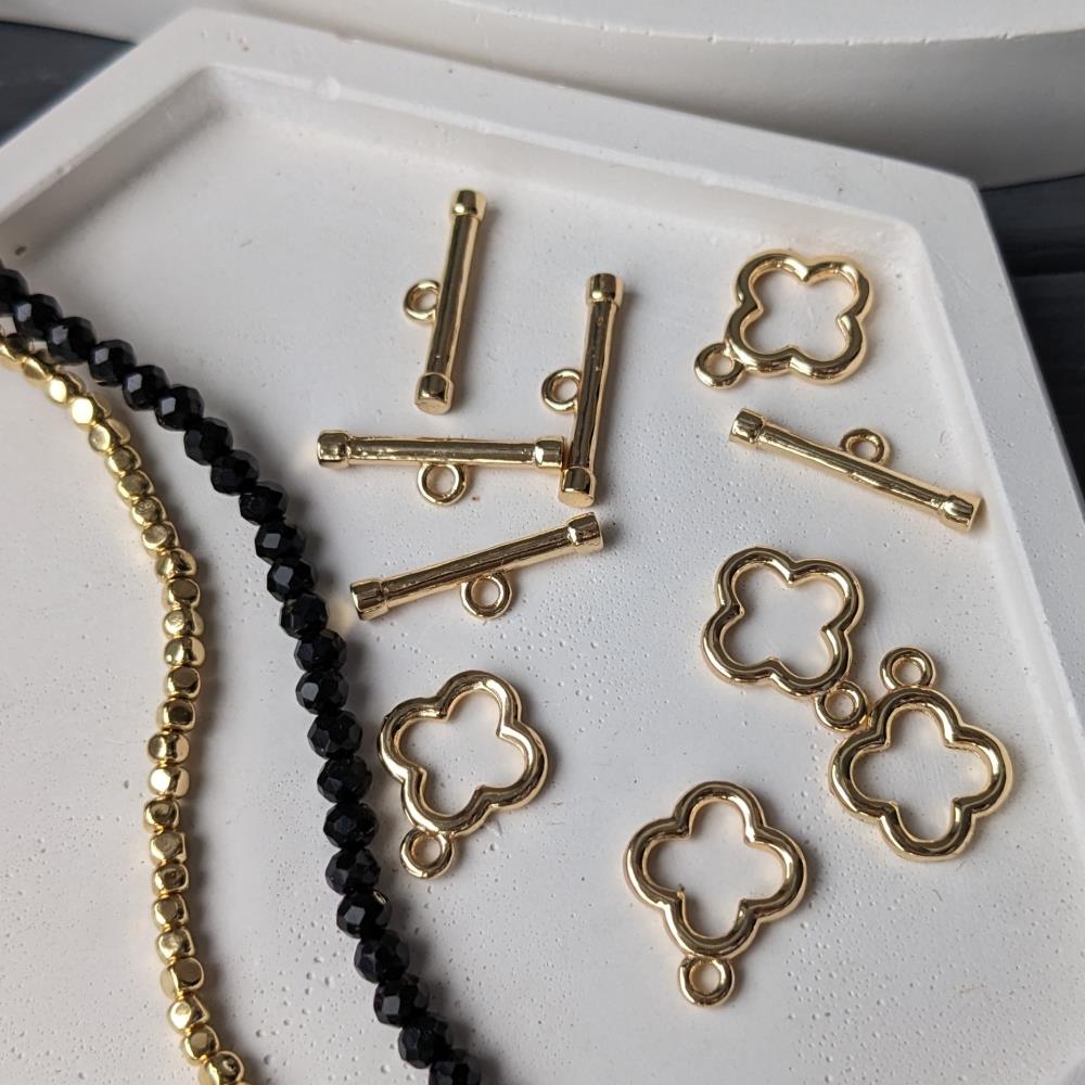 Prepínací zámok Clover, 12 mm zlatá zliatina, luxusný