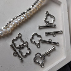 Prepínací zámok Clover, 12 mm ródiová zliatina, luxusný