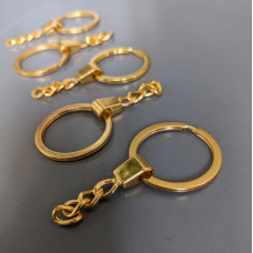 Podstavec na kľúčenku s 30 mm retiazkou, zlatá farba