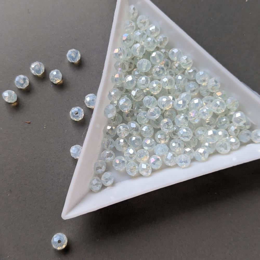 Krištáľový rondel mesiac AB 4 mm