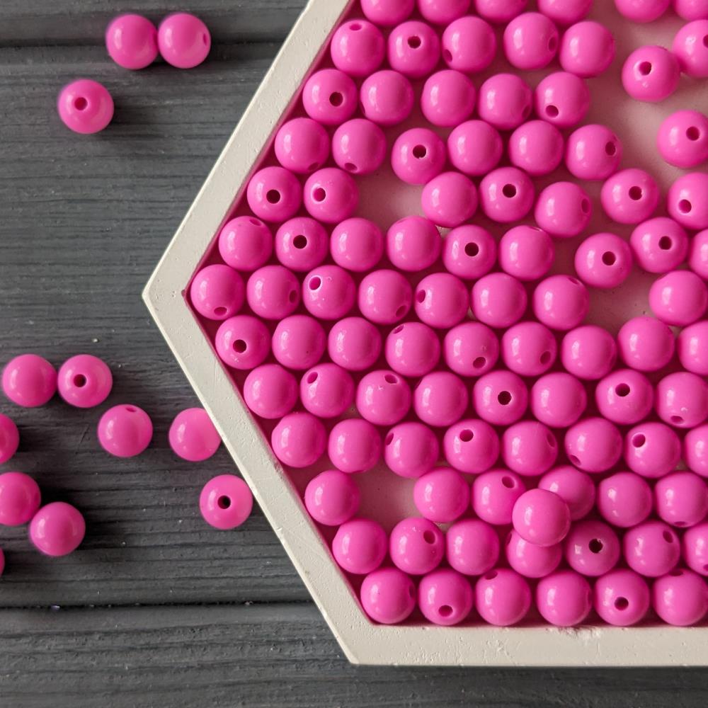 Marshmallow korбlky, lesklй, 8 mm, malinovй, akrylovй, 500 gramov, 1700 ks.