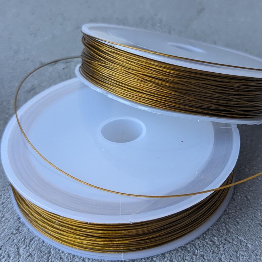Zlatý kábel na šperky 0,45 mm, 46 m
