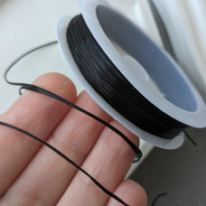 10 m plochej viacvrstvovej čiernej elastickej nite