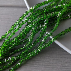 Krištáľový trojuholník 4*2,7 tmavozelený, 32 cm