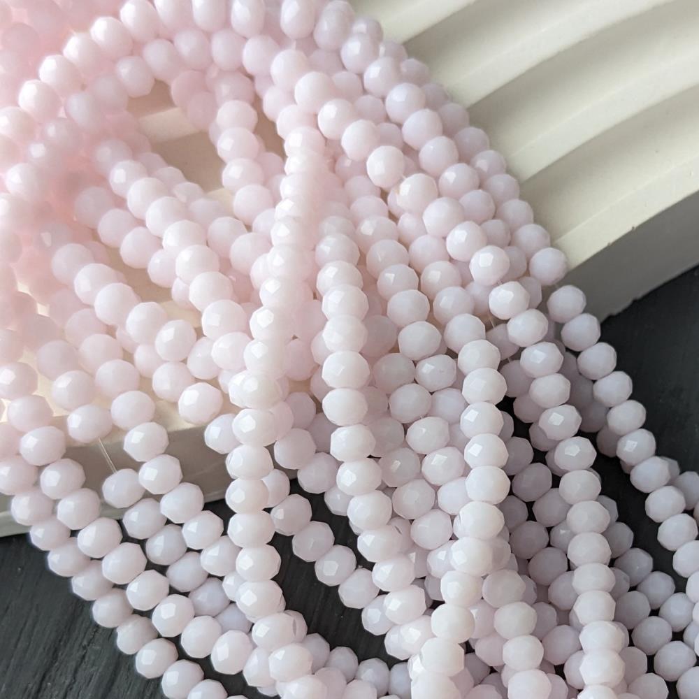 Rondel Crystal, svetloružový matný, 4 mm